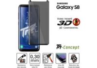 Protège écran TM CONCEPT Samsung Galaxy S8 - Verre trempé 3D incu