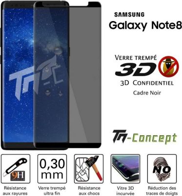 2 Pièces Verre Trempé pour Galaxy Note 8 NBKASE Clair Verre Trempé Protecteur Décran Empreinte Digitale à déverrouiller 9H Dureté pour Samsung Galaxy Note 8