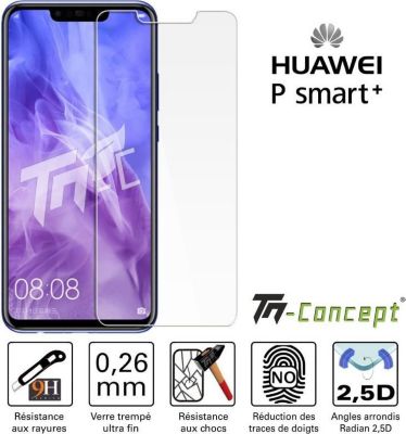Protège écran TM CONCEPT Huawei P smart+ Verre trempé TM Concept®