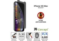 Protège écran TM CONCEPT Apple iPhone XS Max - Verre trempé teint