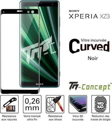 Protège écran TM CONCEPT Sony Xperia XZ3 - Verre trempé 3D Curved