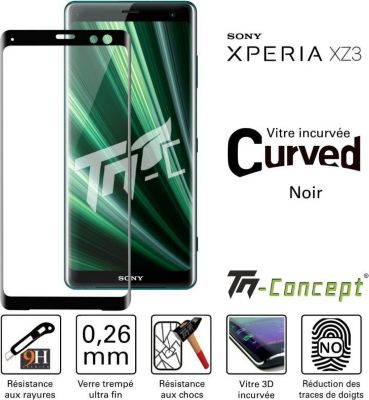 Protège écran TM CONCEPT Sony Xperia XZ3 - Verre trempé 3D Curved Protège écran TM CONCEPT Sony Xperia XZ3 - Verre trempé 3D Curved
