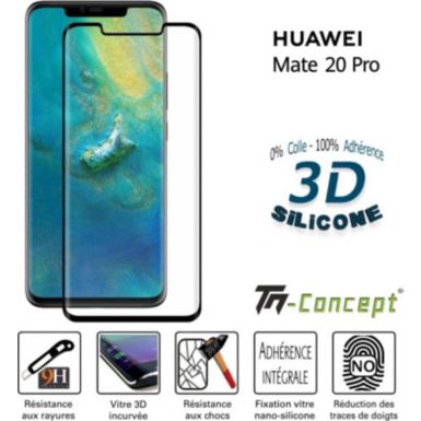 Protège écran TM CONCEPT Huawei Mate 20 Pro - Verre trempé incurv