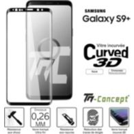 Protège écran TM CONCEPT Samsung Galaxy S9+ Normal Size Noir - Cu