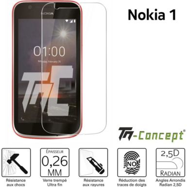 Protège écran TM CONCEPT Verre trempé - Nokia 1 - TM Concept®