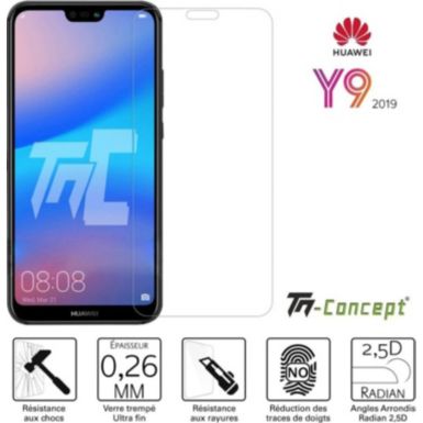 Protège écran TM CONCEPT Huawei Y9 2019 - Verre trempé TM Concept