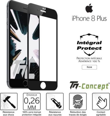 Protège écran TM CONCEPT Apple iPhone 8 Plus - Verre trempé intég