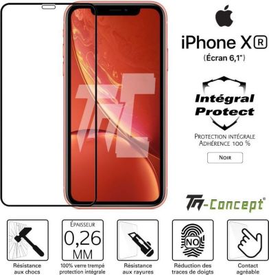 Protège écran TM CONCEPT Apple iPhone XR - Verre trempé intégral