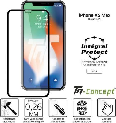Protège écran TM CONCEPT Apple iPhone XS Max - Verre trempé intég
