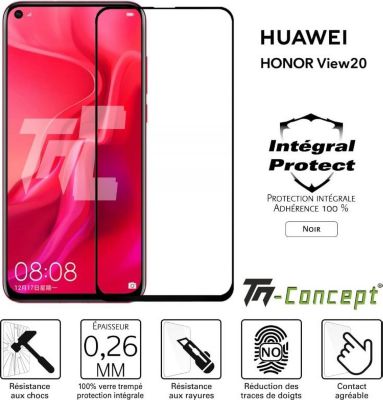 Protège écran TM CONCEPT Huawei Honor View 20 - Verre trempé inté Protège écran TM CONCEPT Huawei Honor View 20 - Verre trempé inté