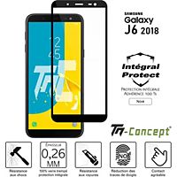 Protège écran TM CONCEPT Verre trempé - Samsung J6 (2018) - Noir