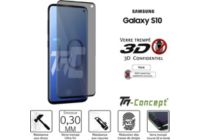 Protège écran TM CONCEPT Samsung Galaxy S10 - Verre trempé 3D inc