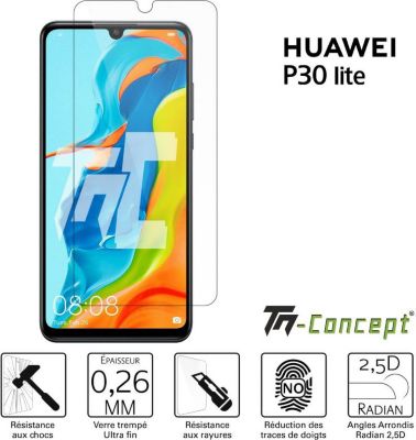 Protège écran TM CONCEPT Huawei P30 Lite - Verre trempé TM Concep Protège écran TM CONCEPT Huawei P30 Lite - Verre trempé TM Concep
