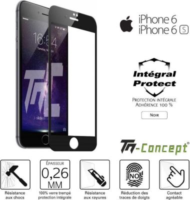 Protège écran TM CONCEPT Apple iPhone 6 / 6S - Verre trempé intég