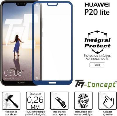 Protège écran TM CONCEPT Huawei P20 Lite - Verre trempé intégral