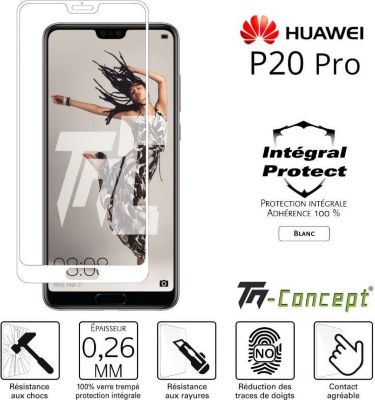 Protège écran TM CONCEPT Huawei P20 Pro - Verre trempé intégral P