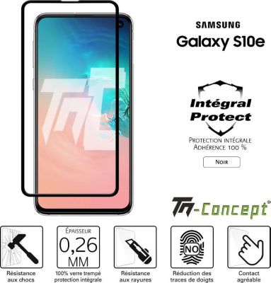 Protège écran TM CONCEPT Samsung Galaxy S10e- Verre trempé intégr Protège écran TM CONCEPT Samsung Galaxy S10e- Verre trempé intégr