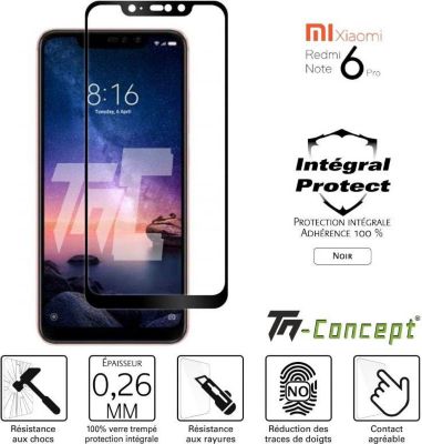 Protège écran TM CONCEPT Xiaomi Redmi Note 6 Pro - Verre trempé i