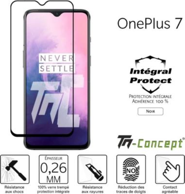 Protège écran TM CONCEPT Verre trempé intégral - Oneplus 7 - Noir Protège écran TM CONCEPT Verre trempé intégral - Oneplus 7 - Noir