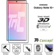 Protège écran TM CONCEPT Verre trempé 3D - Samsung Note 10+ Noir