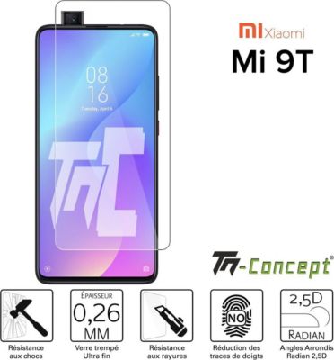 Protège écran TM CONCEPT Verre trempé - Xiaomi Mi 9T / Mi 9T Pro