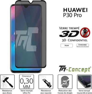 Protège écran TM CONCEPT Verre trempé 3D teinté - Huawei P30 Pro Protège écran TM CONCEPT Verre trempé 3D teinté - Huawei P30 Pro