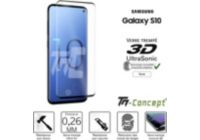 Protège écran TM CONCEPT Verre trempé 3D Samsung Galaxy S10 Noir