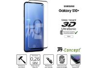Protège écran TM CONCEPT Verre trempé 3D Samsung Galaxy S10+ Noir