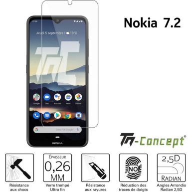 Protège écran TM CONCEPT Verre trempé - Nokia 7.2 - TM Concept®