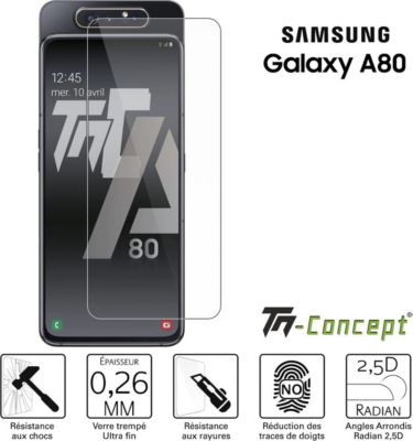 Protège écran TM CONCEPT Verre trempé - Samsung Galaxy A80 Protège écran TM CONCEPT Verre trempé - Samsung Galaxy A80