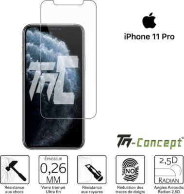 Protège écran TM CONCEPT Verre trempé - Apple iPhone 11 Pro Protège écran TM CONCEPT Verre trempé - Apple iPhone 11 Pro
