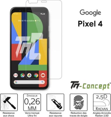 Protège écran TM CONCEPT Verre trempé pour Google Pixel 4