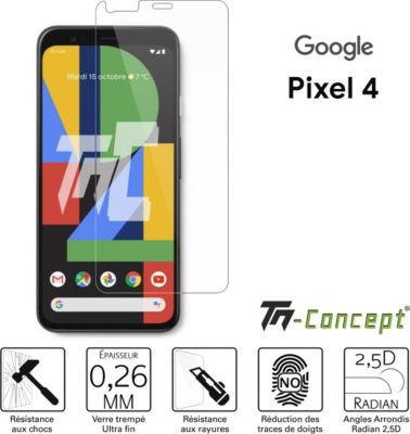 Protège écran TM CONCEPT Verre trempé pour Google Pixel 4 Protège écran TM CONCEPT Verre trempé pour Google Pixel 4
