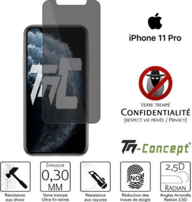 Protège écran TM CONCEPT Verre trempé teinté Apple iPhone 11 Pro