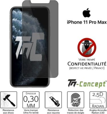 Protège écran TM CONCEPT Verre trempé teinté - iPhone 11 Pro Max Protège écran TM CONCEPT Verre trempé teinté - iPhone 11 Pro Max