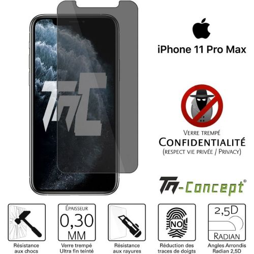 Protège écran TM CONCEPT Verre trempé intégral iPhone 11 Pro Max