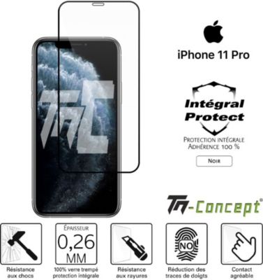 Protège écran TM CONCEPT Verre trempé intégral iPhone 11 Pro Noir Protège écran TM CONCEPT Verre trempé intégral iPhone 11 Pro Noir
