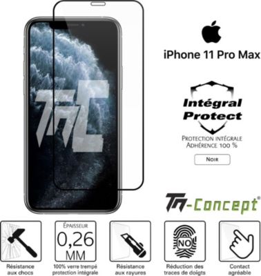 Protège écran TM CONCEPT Verre trempé intégral iPhone 11 Pro Max Protège écran TM CONCEPT Verre trempé intégral iPhone 11 Pro Max