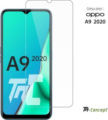 Protège écran TM CONCEPT Verre trempé pour Oppo A9 2020 Protège écran TM CONCEPT Verre trempé pour Oppo A9 2020