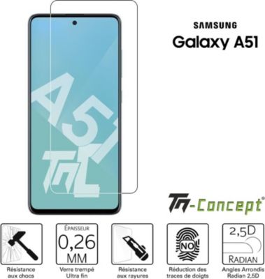 Protège écran TM CONCEPT Verre trempé pour Samsung Galaxy A51 Protège écran TM CONCEPT Verre trempé pour Samsung Galaxy A51