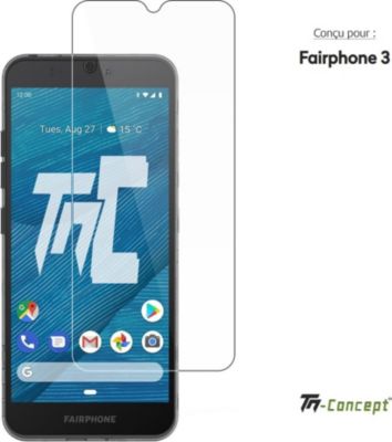 Protège écran TM CONCEPT Verre trempé - FairPhone 3 - TM Concept® Protège écran TM CONCEPT Verre trempé - FairPhone 3 - TM Concept®