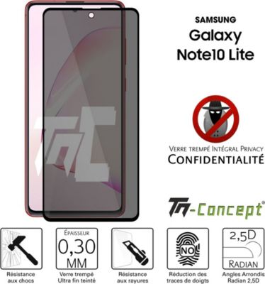 Protège écran TM CONCEPT Verre trempé teinté Samsung Note 10 Lite Protège écran TM CONCEPT Verre trempé teinté Samsung Note 10 Lite
