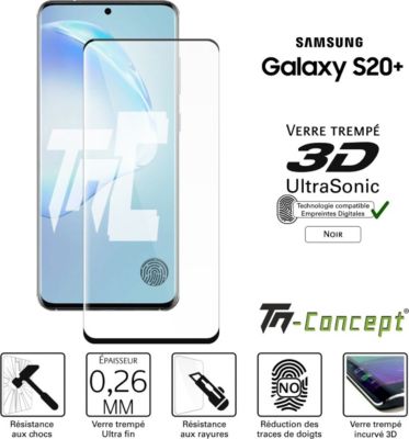 Protège écran TM CONCEPT Verre trempé 3D Samsung Galaxy S20 Plus Protège écran TM CONCEPT Verre trempé 3D Samsung Galaxy S20 Plus