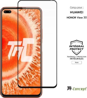 Protège écran TM CONCEPT Verre trempé pour Honor View 30 - Noir