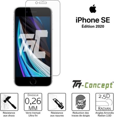 Protège écran TM CONCEPT Verre trempé pour Apple iPhone SE (2020) Protège écran TM CONCEPT Verre trempé pour Apple iPhone SE (2020)
