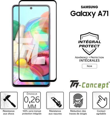 Protège écran TM CONCEPT Verre trempé intégral Samsung Galaxy A71
