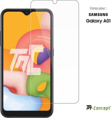 Protège écran TM CONCEPT Verre trempé pour Samsung Galaxy A01