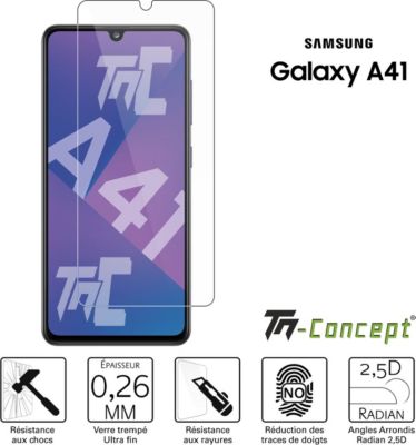 Protège écran TM CONCEPT Verre trempé pour Samsung Galaxy A41 Protège écran TM CONCEPT Verre trempé pour Samsung Galaxy A41