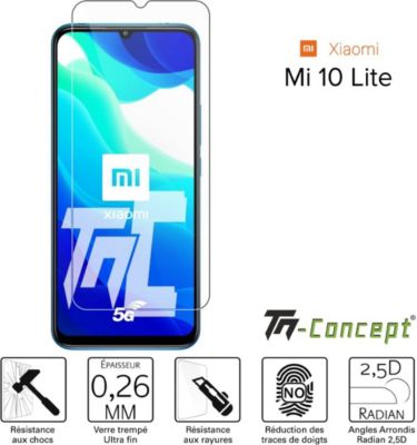Protège écran TM CONCEPT Verre trempé pour Xiaomi Mi 10 Lite Protège écran TM CONCEPT Verre trempé pour Xiaomi Mi 10 Lite
