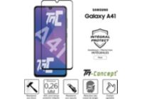 Protège écran TM CONCEPT Verre trempé - Samsung Galaxy A41 - Noir